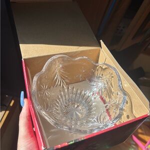 Mikasa Christmas Night Lead Crystal Bowl